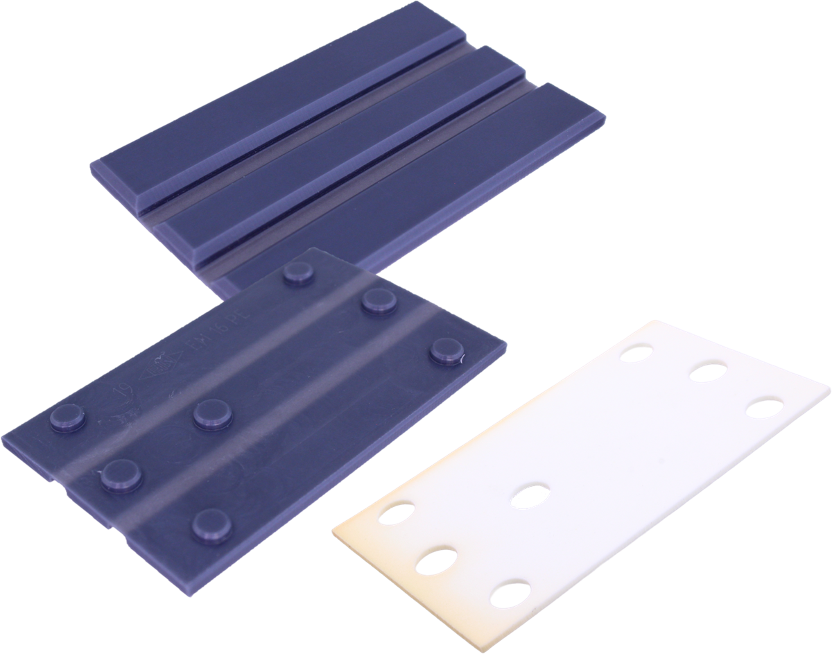 Guide shoe insert w. dampening, EM16 PEC f HSM+WSM, 140x29,5x30, 16mm