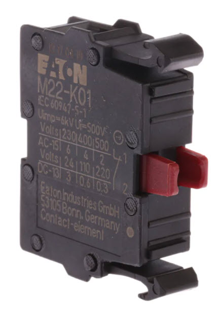 Kontaktblock, Eaton/Moeller, 1NC, skruvterminal