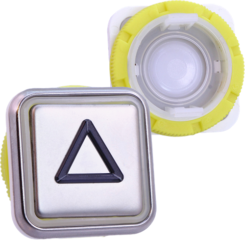 Knapptrycke, DMG, BLQ, 34x34, RF, med ring, PIL
