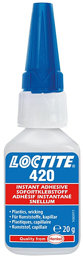 Lim, Henkel/Loctite 420, snabblim, 20 gr.