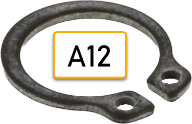 Seeger-Ring, SGA12/Axel ø12mm/Nut ø11mm, DIN471