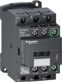 Contactor, Schneider/Telemec., LC1D12KUE, 100-250V AC+DC, 12A/5.5kW