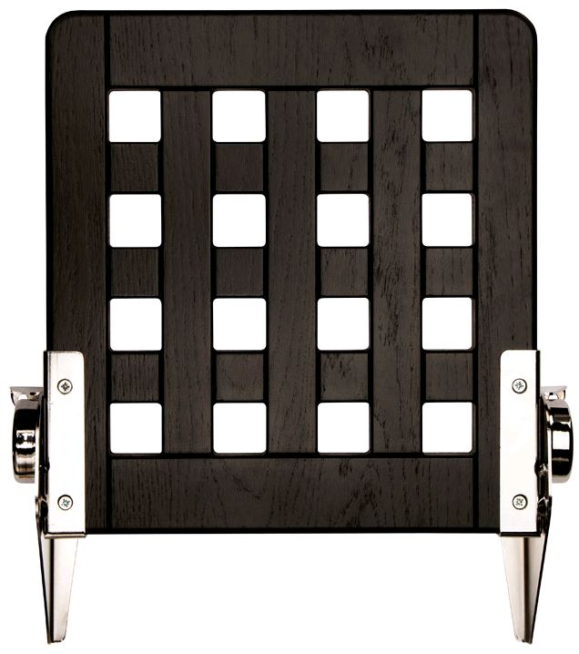 Folding seat, black, grille, 300mm