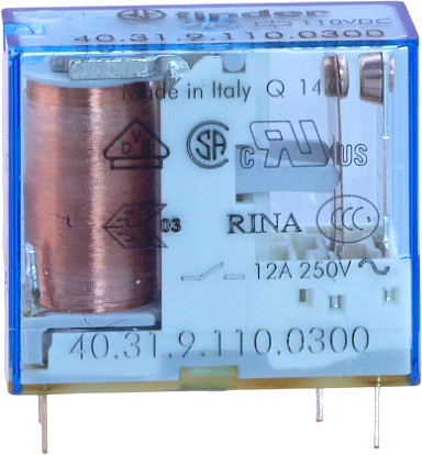 Relay, Finder, 110VDC, 1CO, 10A