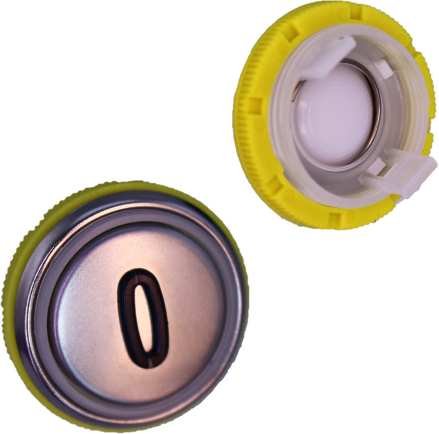Knapptrycke, DMG BLS ny, rostfri, ''0''