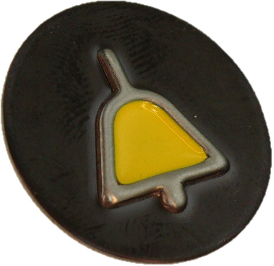 Tryckbricka, Schaefer RT42, svart, med relief, Alarm