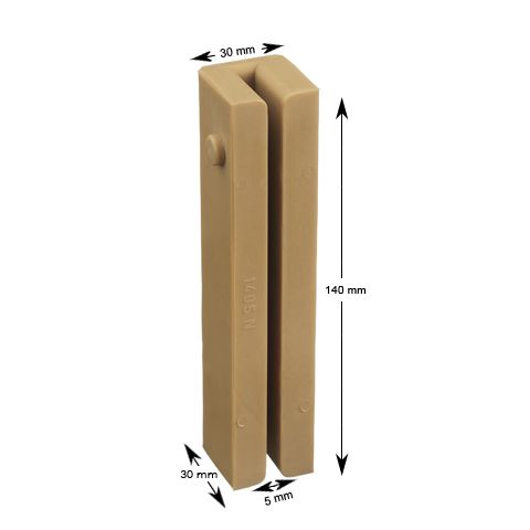 Guide shoe insert german standard 140x29.5x30, Guide 5mm