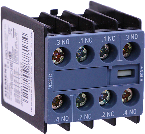 Hilfsschalterblock, Siemens, 3RH2911-1FA22, 2NO+2NC, passt zu 3RH/3RT