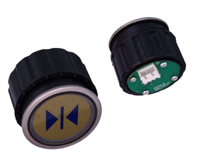 Push button Schindler D2, ''Door close'', 3-pin, green LED