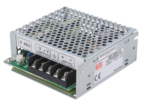 Nätaggregat, Meanwell, SD-25B-12, 19...36VDC/12VDC, 25W, 2,1A