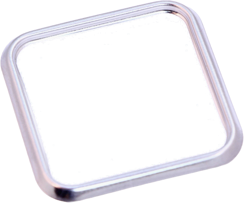 Ring V2A gebürstet, DMG, Bezel Q, 36x36mm, Taster BLQ