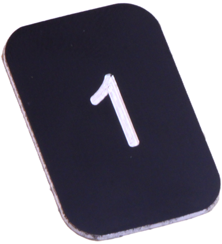 Tastplatte, 2535-S, schwarz, vertikal ''1''