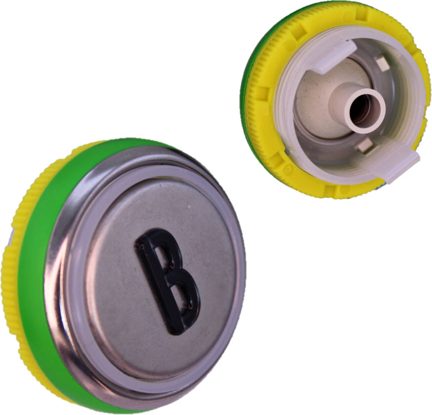 Taster Bedienelement, DMG Dual light, Edelst, Haupthalt, Relief ''B''