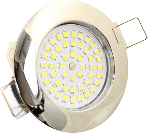 LED Korgbelysning, Spot, 495lm/12VDC, Kromat ring, Klar glas