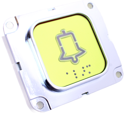 Taster, Dewhurst US96 Jumbo, white LED, gelb ''alarm''