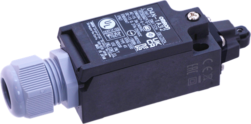 Limit switch, Omron D4N-1A32, 1NO+1NC-contact, w. roller head D=9mm