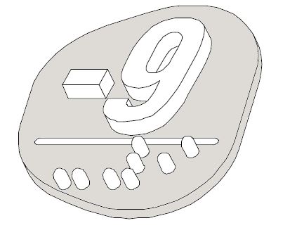 Lens for Chicklet Otis GEN2, marked ''6''