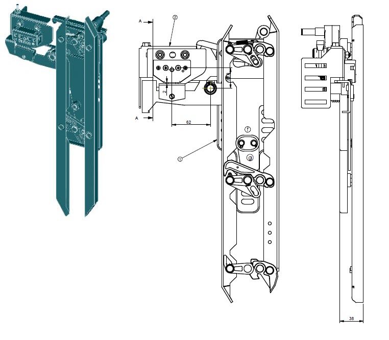 Skate Fermator, Car Door Lock, right