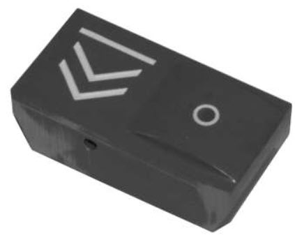 Push button, Schindler S-grey, arrow down, green LED