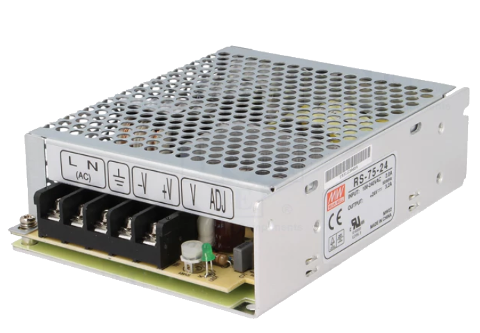 Nätaggregat, switchat, Meanwell, RS-75-24, 24VDC, 75W, 3,2A