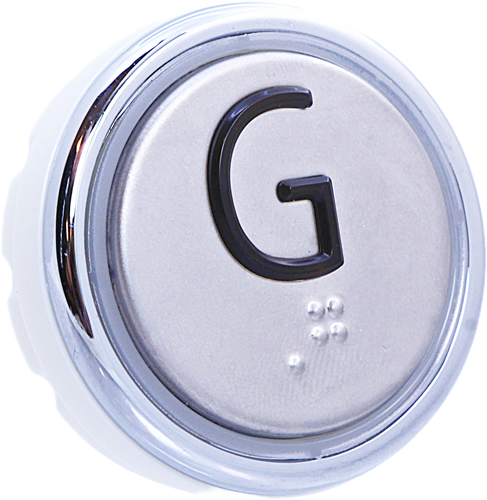 Tryckknapp, Movilift Roma, JST, blå LED, Braille ''G''