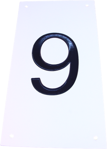 Press pad, Aluminium with symbol ''9''