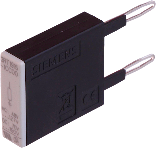 RC Coil Suppressor, Siemens, 3RT1916-1CC00,  S00, 24-127VAC 70-150VDC