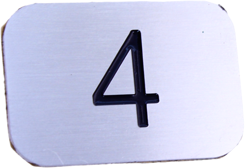 Tastplatte, HM-2535-S, rostfrei, ''4''