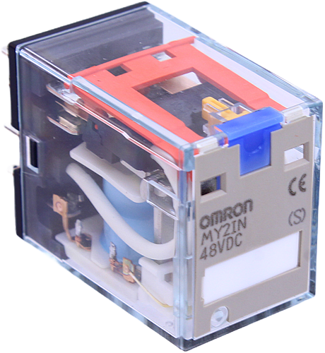 Relä, Omron MY2IN, 48VDC, 8-pin, 2CO-kontakter