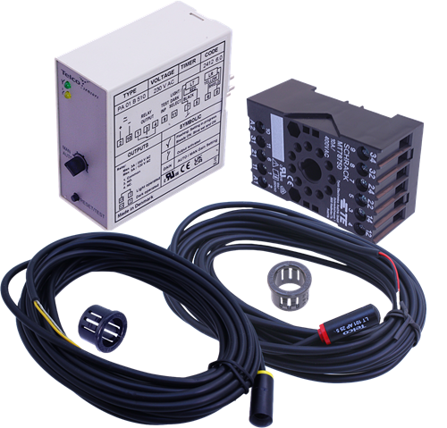 Photocell set, Telco, 230VAC 1 channel, w. amplifier, sender+receiver