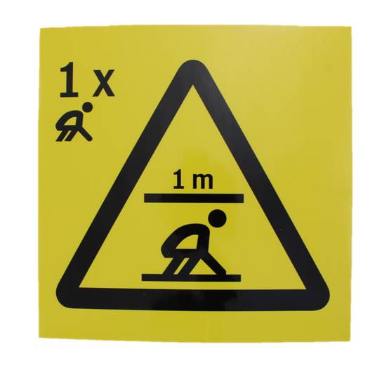 Schild, Schutzraum, 1m - 1 Pers. hockend, 160x160mm, Kunststoff