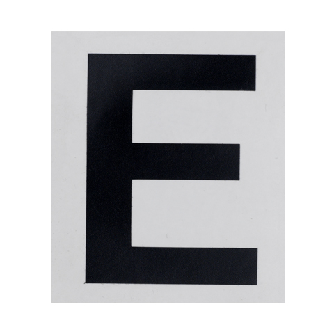 Schild, selbstklebend, H=60mm, ''E''