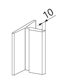 Guide shoe insert, Schindler, 100x26.5x30, Guige rail 10mm