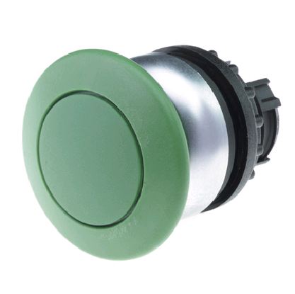 Mushroom push button, M22, green