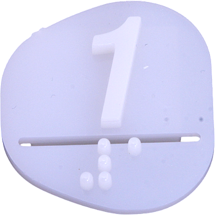 Einleger Abdeckblende, Otis GEN2, mit Braille, ''1''