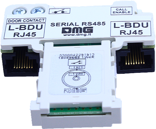 Knappelement, DMG BDU, m. RJ45 anslutning, vit/röd, 24V