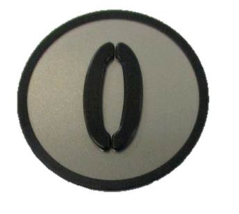 Pressel for raised KONE KSS, grey ''0''