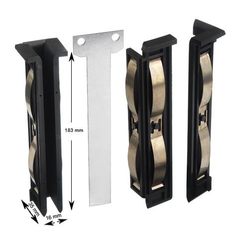 Führungseinlage, Otis Gen2, 182x28x25, Schiene 9mm, 4-Pack