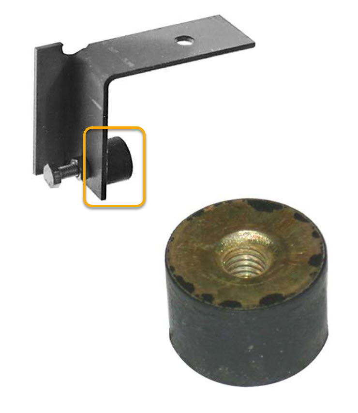 Gummidämpfer, Schindler, QKS11/T82, Schachttürverriegelung, D=20/M5x13