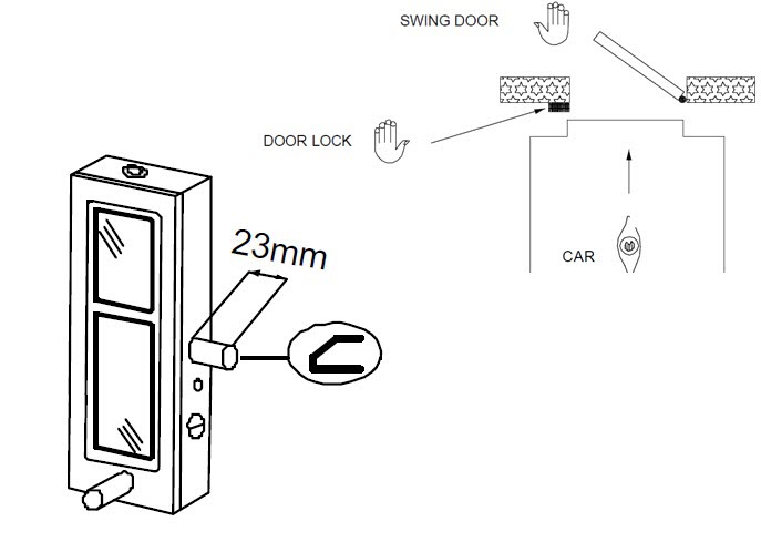 Door lock, Otis 9538 SPST, FCOA9538A10, left hand